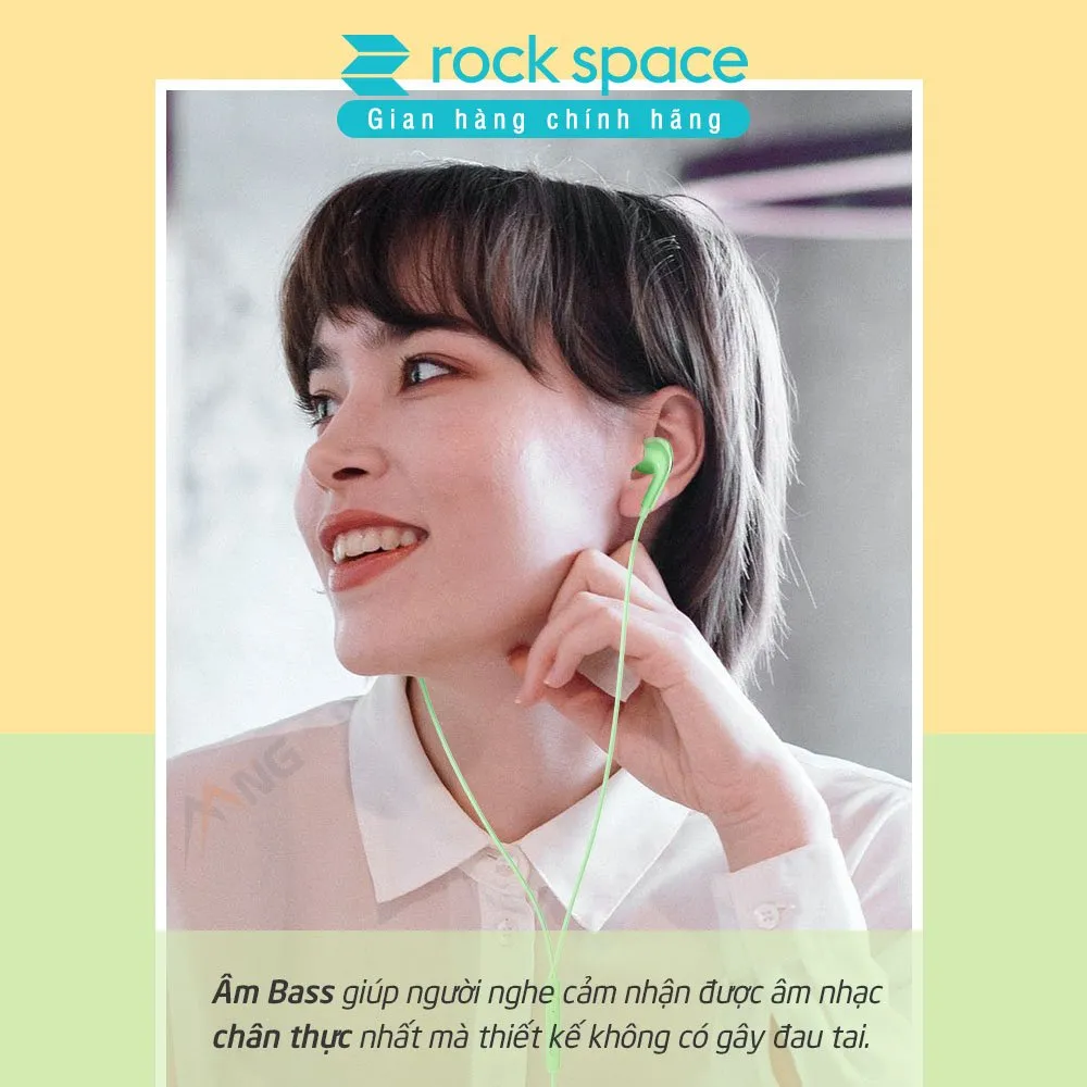 Ảnh Tai nghe nhét tai có dây Rockspace ES07 có mic nghe nhạc chơi game hàng chính hãng bảo hành 1 năm 4
