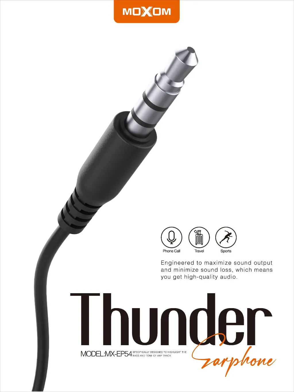 Ảnh Tai Nghe Nhét Tai Có Dây MOXOM EP54 Âm Thanh Chất Lượng, Tích Hợp Micro dùng cho Samsung Oppo Xiaomi Redmi iPhone iPad 2