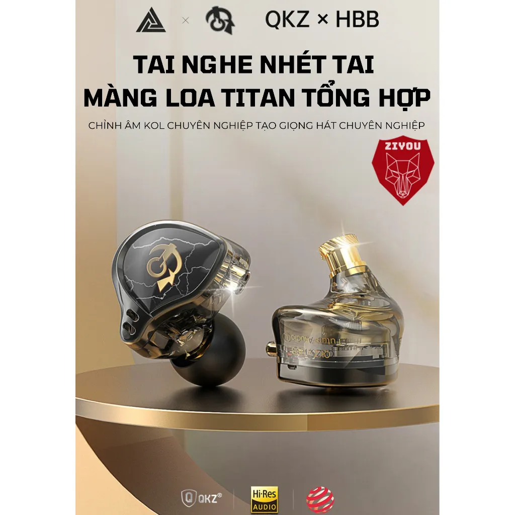 Ảnh Tai Nghe Nhét Tai Có Mic Ziyou QKZ HBB Âm Thanh Chuyên Nghiệp Tích Hợp Micro Màng Loa TiTan Đa Lớp 4