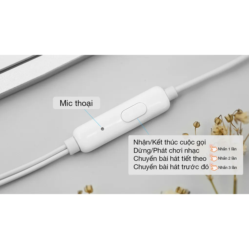 Ảnh Tai nghe nhét tai Jack 3.5mm N03 có dây chống ồn có mic tích hợp điều khiển âm lượng cho Oppo Samsung Sony Xiaom 4