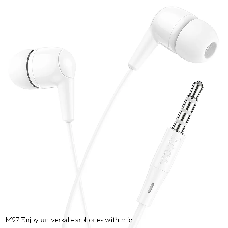 Ảnh Tai nghe nhét tai M97 dùng cho mọi điện thoại, laptop, máy tính bảng tai nghe có mic nghe gọi chân cắm jack 3.5mm 4