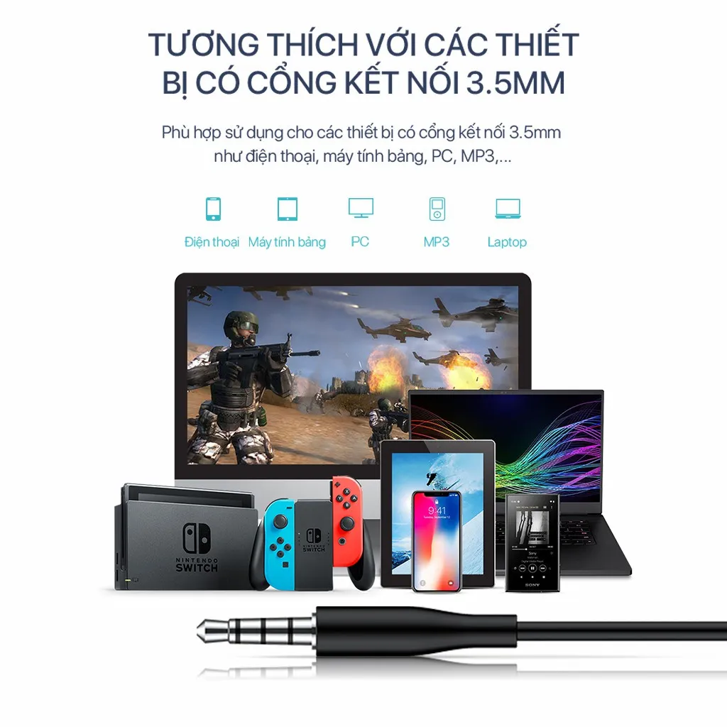 Ảnh Tai Nghe Nhét Tai ROBOT RE20 Cổng Kết Nối Jack 3.5mm Hỗ Trợ Nghe Nhạc Và Đàm Thoại Âm Bass Sống Động 4