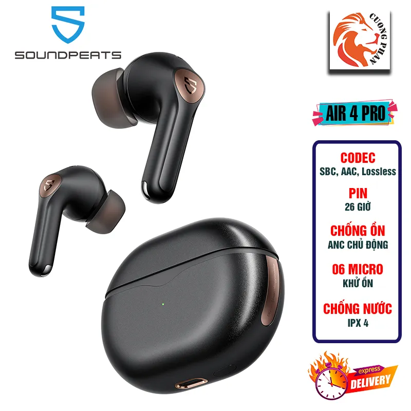 Ảnh Tai nghe True Wireless SoundPEATS Air4 Pro Mẫu 2024 APTX Lossless | APTX Voice 6Mic | Bluetooth 5.3 1