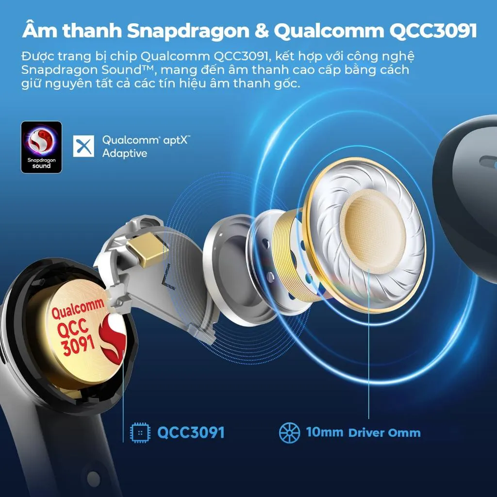 Ảnh Tai nghe True Wireless Earfun Air Pro 4 bluetooth 5.4 chống ồn Ultra ANC 50dB âm LDAC Aptx Lossless 4