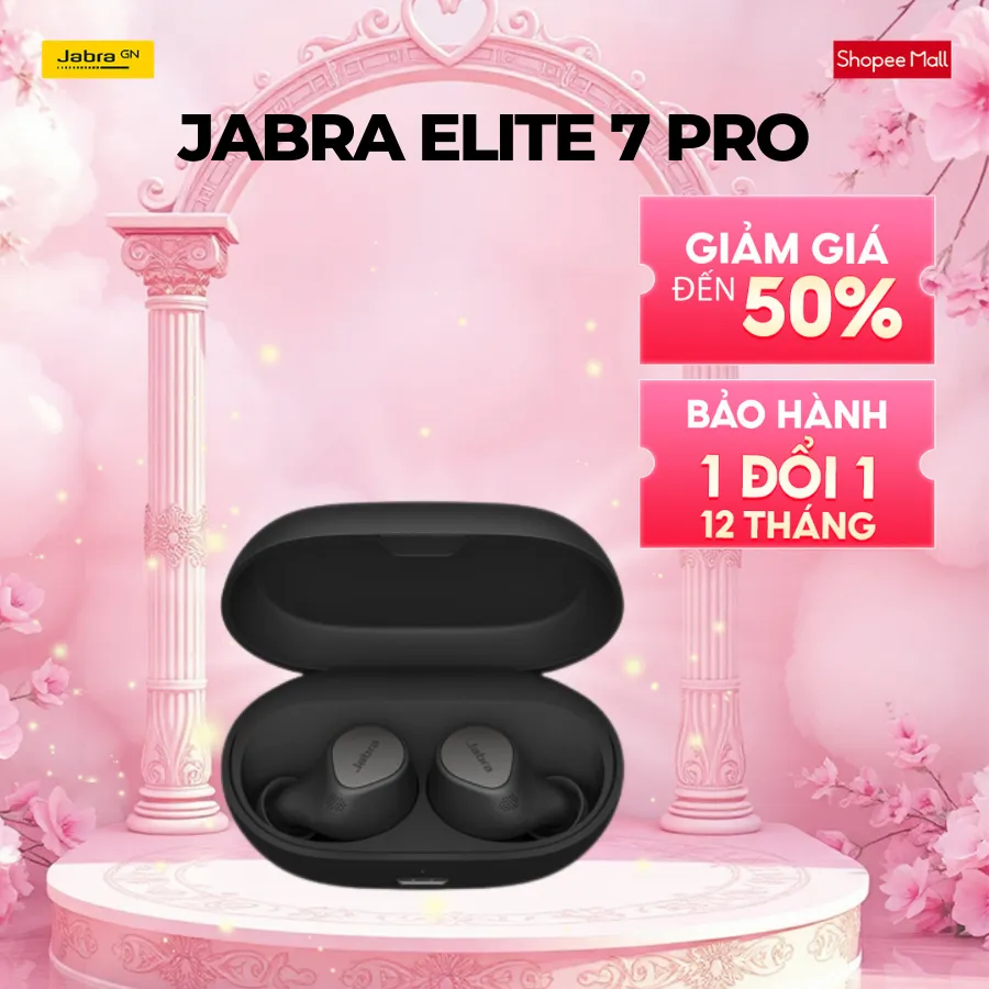 Ảnh Tai Nghe True Wireless Jabra Elite 7 Pro Sạc Không Dây Chống Ồn ANC 4 Microphone - Hàng Chính Hãng 1