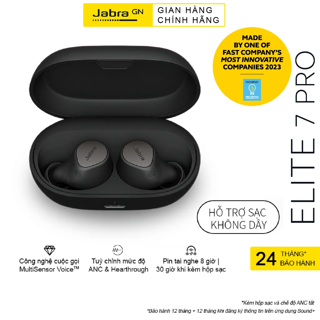Ảnh Tai Nghe True Wireless Jabra Elite 7 Pro Sạc Không Dây Chống Ồn ANC 4 Microphone - Hàng Chính Hãng 2