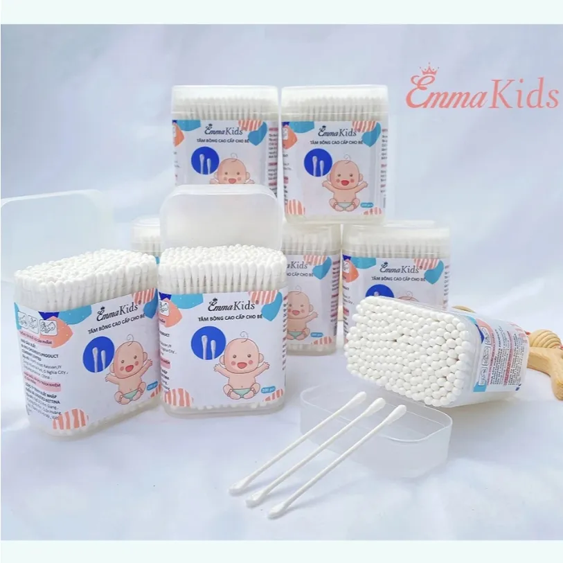 Tăm Bông Sơ Sinh IQKAO Misuta/Emmakids TB1: An Toàn, Lành Tính Cho Bé Yêu