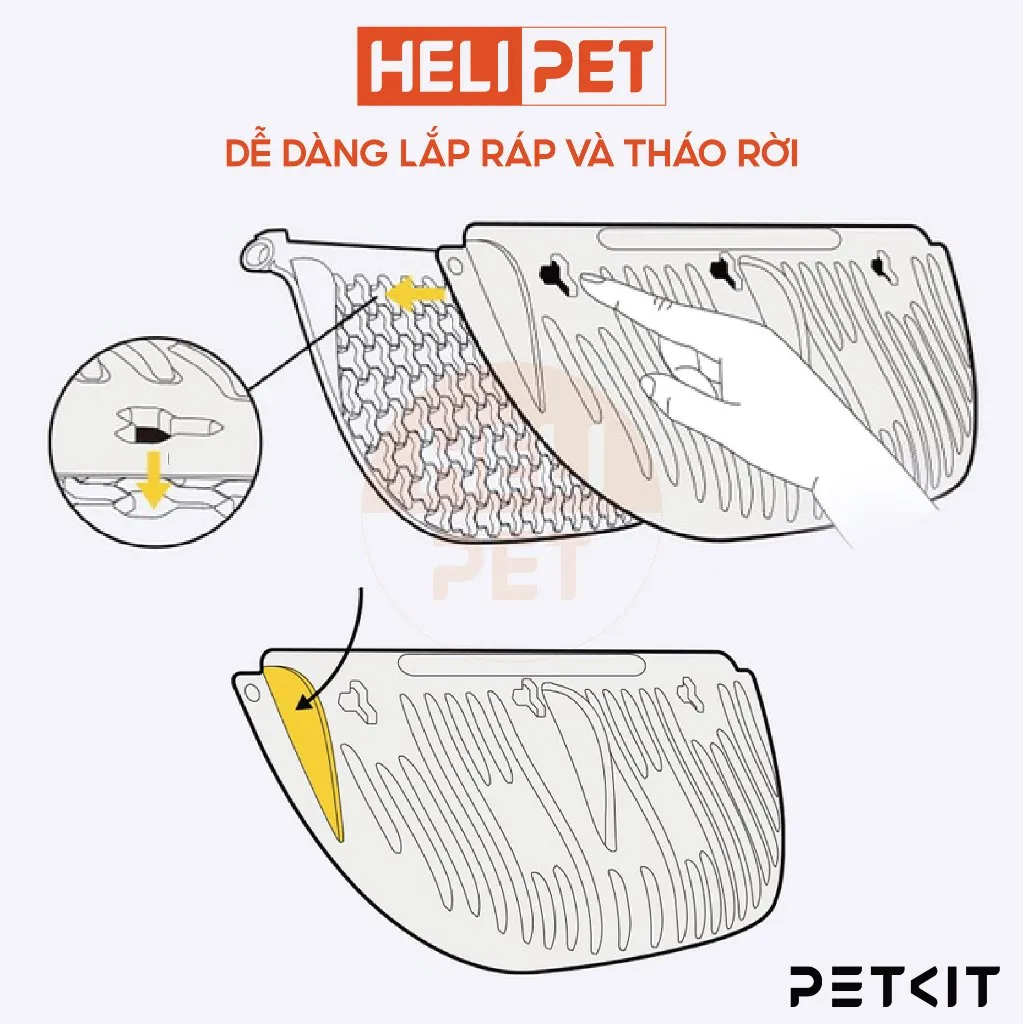Ảnh Tấm Chắn Xả Cát Cũ Máy Vệ Sinh Cho Mèo PETKIT Pura Max - HeLiPet 3