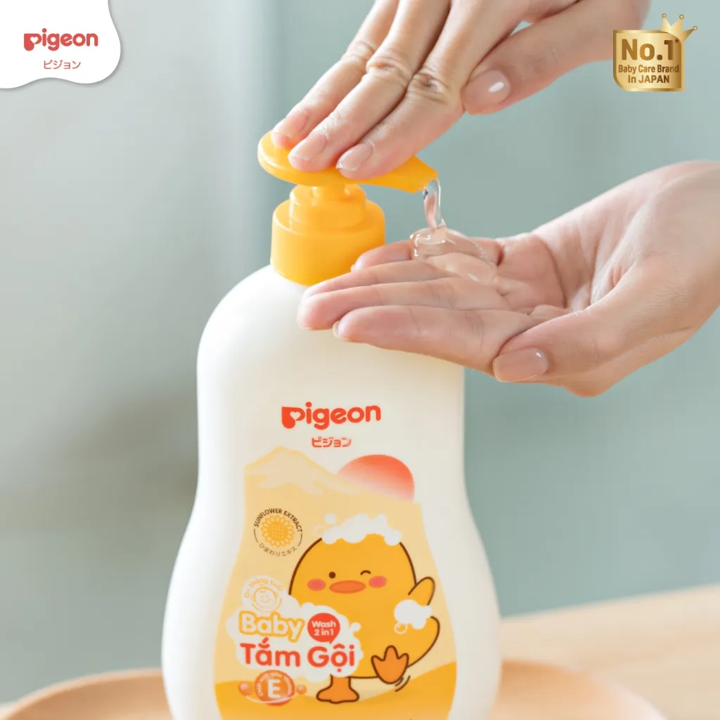Ảnh Tắm Gội Dịu Nhẹ Pigeon Hương Hoa Hướng Dương 200ml/700ml 4