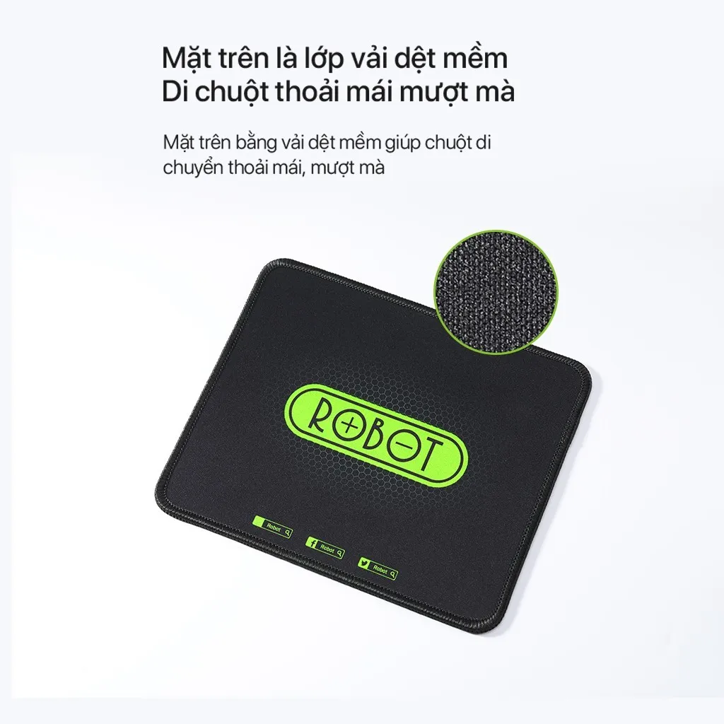 Ảnh Tấm Lót Chuột Kiểu Dáng Gaming VIVAN RP01 Black - 22x18x0.2 cm 3