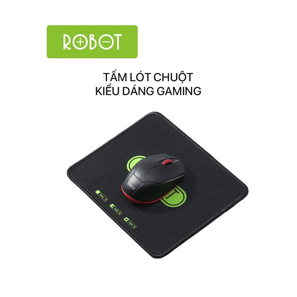 Ảnh Tấm Lót Chuột Kiểu Dáng Gaming ROBOT RP01 Đen Kích Thước 220x180x2mm 1