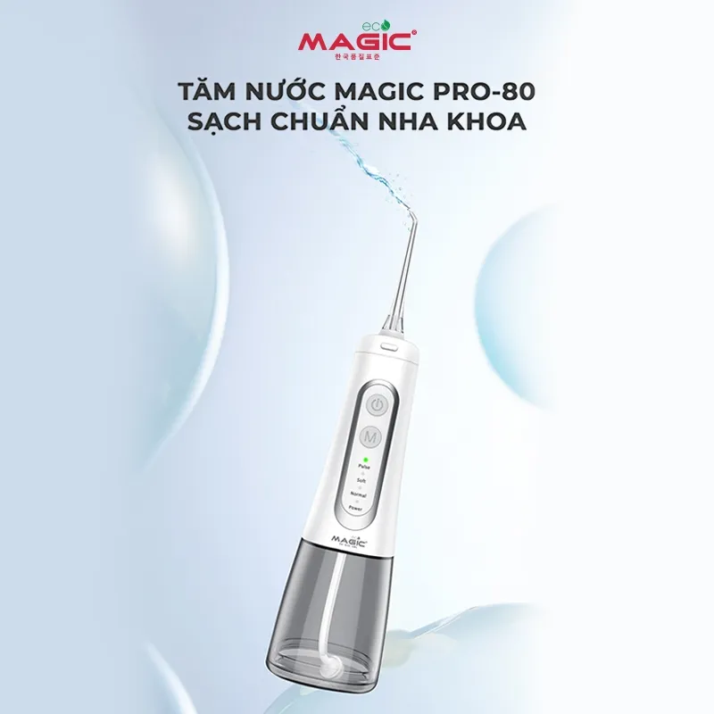 Ảnh Tăm nước Magic Eco PRO-80, 400ml, 4 chế độ, 4 đầu tăm. 2