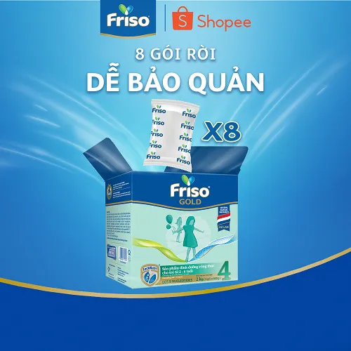 Ảnh [Tặng Bình Giữ Nhiệt 500ml] Sữa Bột Friso Gold 4 Hộp Giấy 2kg 3
