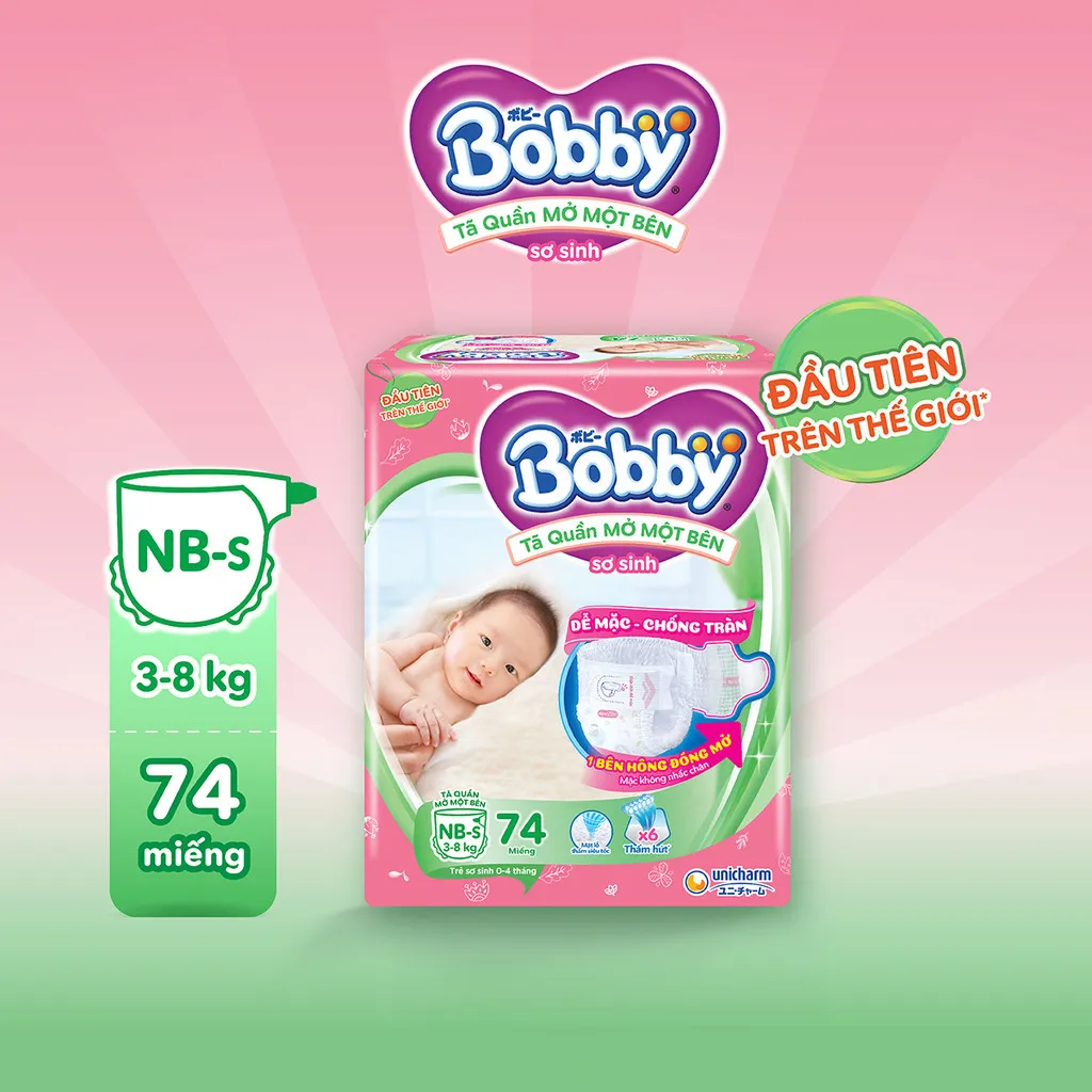 Ảnh [TẶNG MIẾNG] Tã quần mở một bên Bobby dành cho bé sơ sinh size NB70+6/NB-S74/S80/ S-M62 4