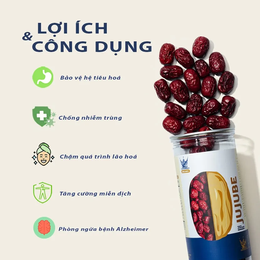 Ảnh Táo Đỏ Hàn Quốc Vua Yến Mạch thượng hạng sấy khô đặc biệt loại 1 hộp 350gr Healthy Food 2