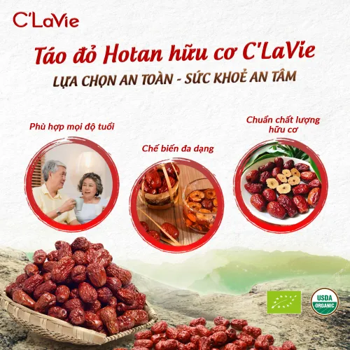 Ảnh Táo đỏ hữu cơ C'LaVie 450g - Quả to đều loại 1 2