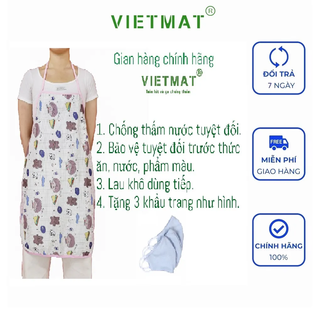 Ảnh Tạp dề pha chế cao cấp chống thấm TILO dùng cho nấu ăn, pha chế và phục vụ bàn 1