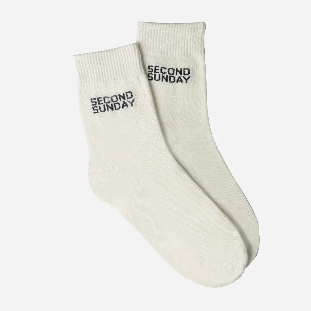 Ảnh Tất cao cổ Seccond Sunday Basic Logo Crew Socks SA02 2