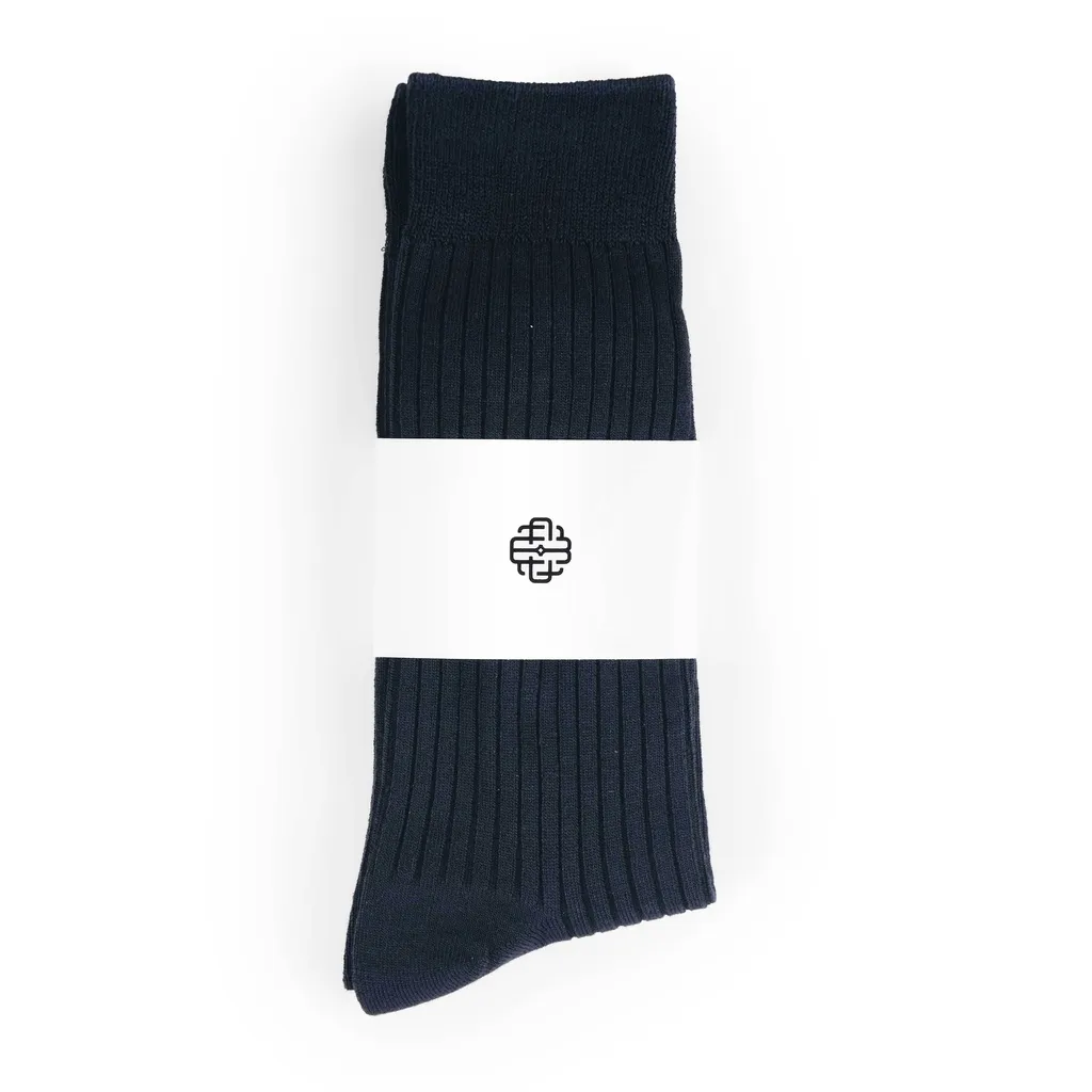 Ảnh Tất Cổ Cao Mang Giày Tây, 5 Màu Dệt 2 Cylinder - CLASSIC RIBBED - Cotton Co Giãn Thấm Hút Tốt - Thương Hiệu Be Classy 3