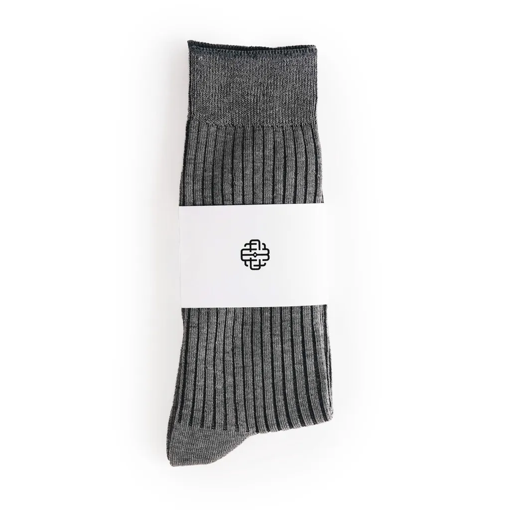 Ảnh Tất Cổ Cao Mang Giày Tây, 5 Màu Dệt 2 Cylinder - CLASSIC RIBBED - Cotton Co Giãn Thấm Hút Tốt - Thương Hiệu Be Classy 4