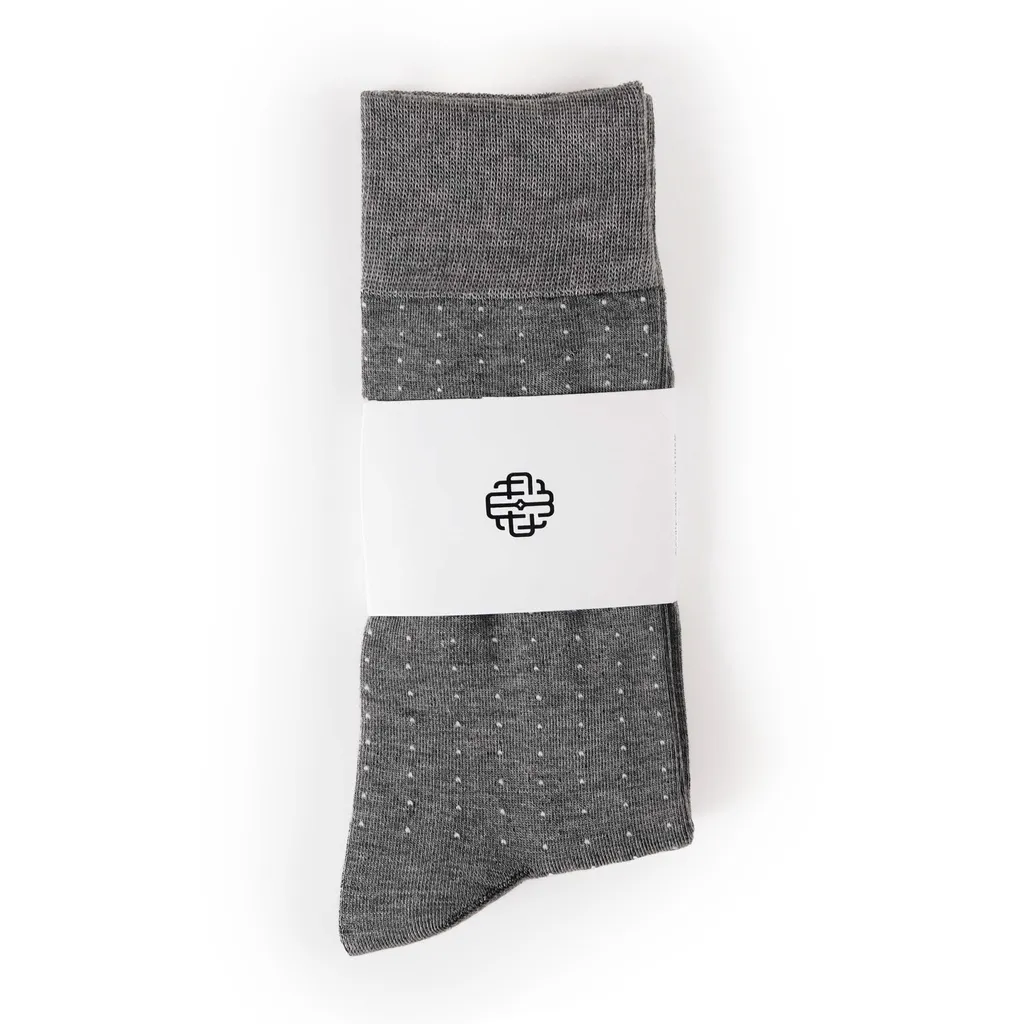 Ảnh Tất Cổ Cao Mang Giày Tây, Chấm Bi Nhỏ 4 Màu - Cotton Co Giãn Thấm Hút Tốt - Thương Hiệu Be Classy 2