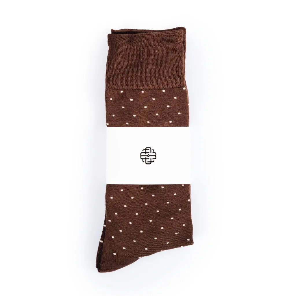 Ảnh Tất Cổ Cao Mang Giày Tây, Chấm Bi Nhỏ 4 Màu - Cotton Co Giãn Thấm Hút Tốt - Thương Hiệu Be Classy 3