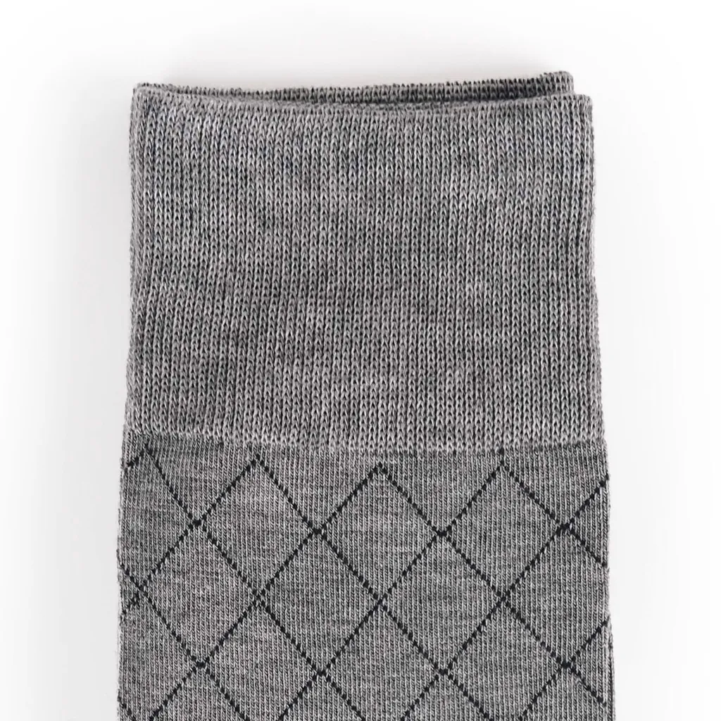 Ảnh Tất Cổ Cao Mang Giày Tây, Quả Trám 3 Màu - Cotton Co Giãn Thấm Hút Tốt - Thương Hiệu Be Classy 3