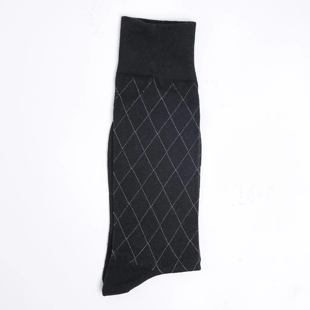 Ảnh Tất Cổ Cao Mang Giày Tây, Quả Trám 3 Màu - Cotton Co Giãn Thấm Hút Tốt - Thương Hiệu Be Classy 4