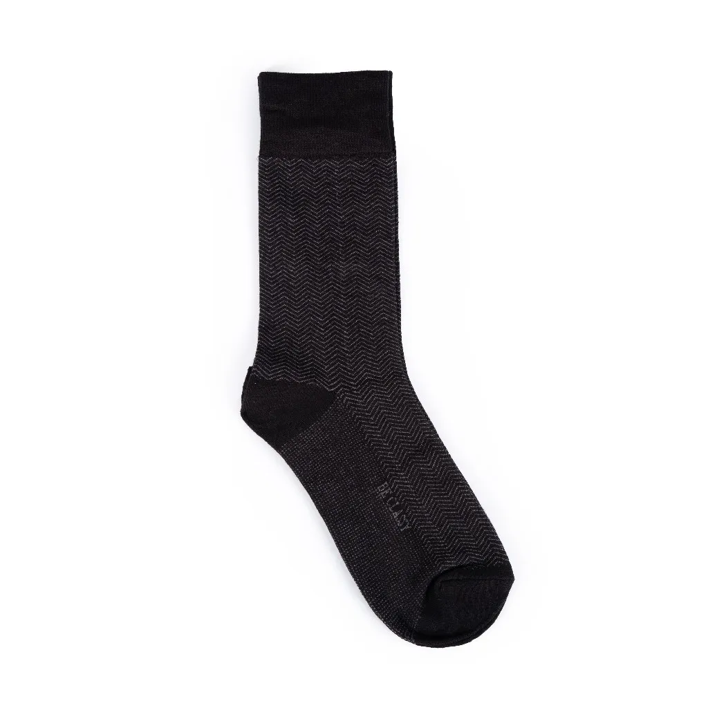 Ảnh Tất Cổ Cao Mang Giày Tây, Sọc chéo gợn sóng - Cotton Co Giãn Thấm Hút Tốt VO11 - Thương Hiệu Be Classy 3