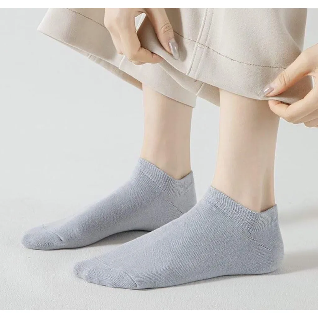 Ảnh Tất cổ ngắn nam nữ MC21.STUDIOS trơn chất vải mềm thoáng khí unisex nam nữ vớ phong cách Hàn Quốc S2904 3
