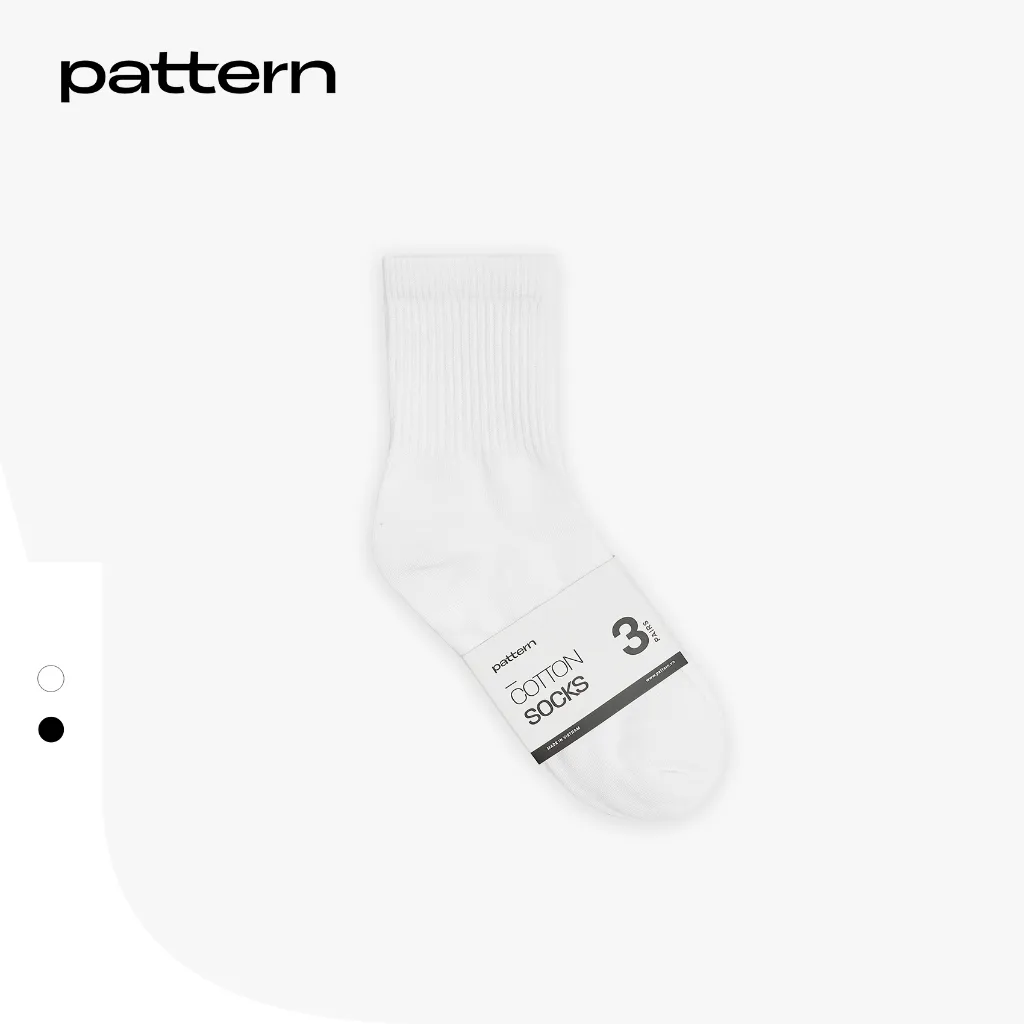Ảnh Tất Nam Cao Cổ Basic Cotton Kháng Khuẩn Ngăn Mùi PATTERN PP003 1