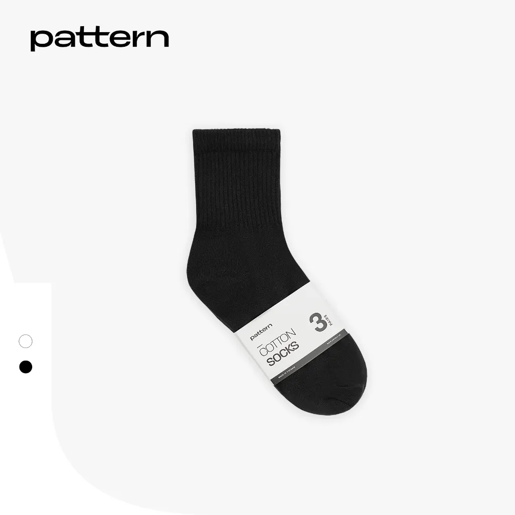 Ảnh Tất Nam Cao Cổ Basic Cotton Kháng Khuẩn Ngăn Mùi PATTERN PP003 2