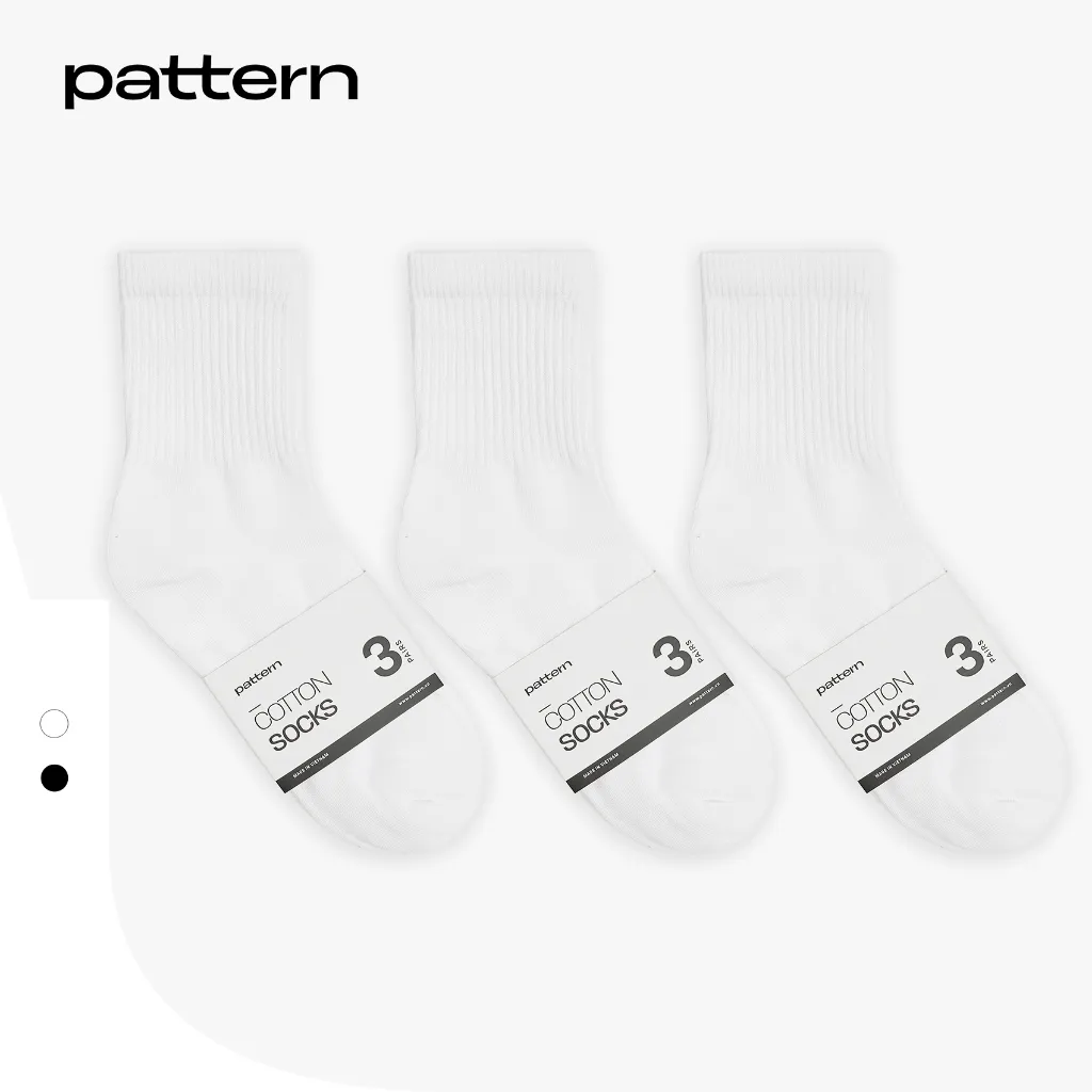 Ảnh Tất Nam Cao Cổ Basic Cotton Kháng Khuẩn Ngăn Mùi PATTERN PP003 3