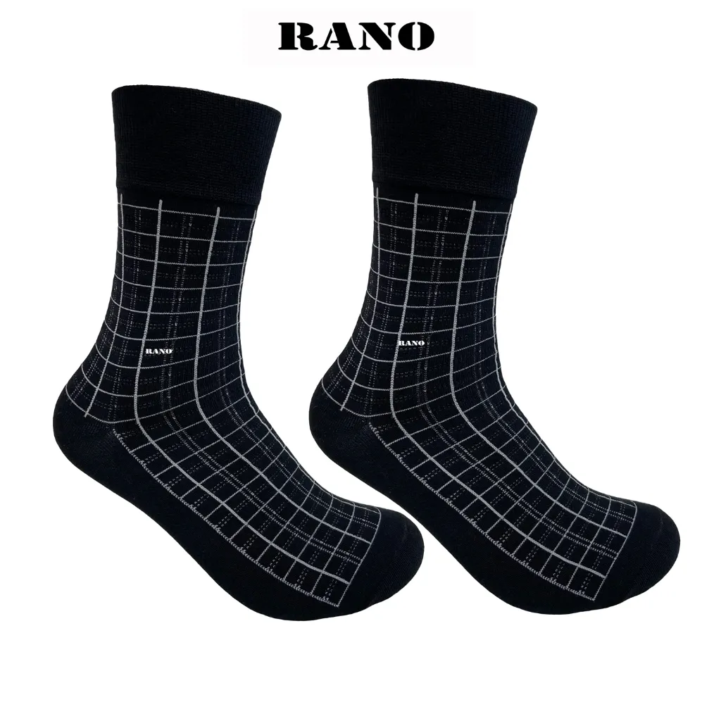 Ảnh Tất nam công sở đi giày tây RANO màu đen dài 20cm chất liệu cotton mềm mịn thoáng mát TAY20DENCARO 4