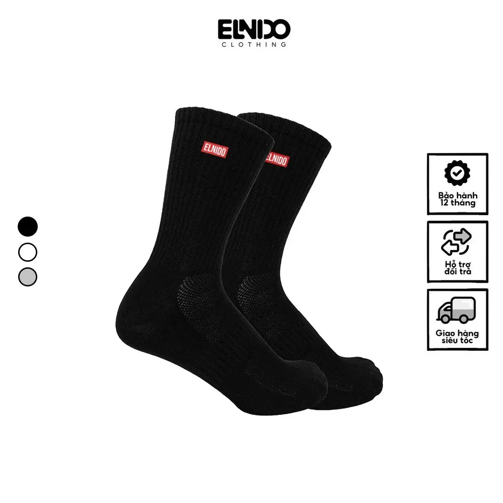 Ảnh Tất nam trơn cổ cao chất liệu cao cấp ELNIDO (màu ngẫu nhiên, không kèm hộp) 2