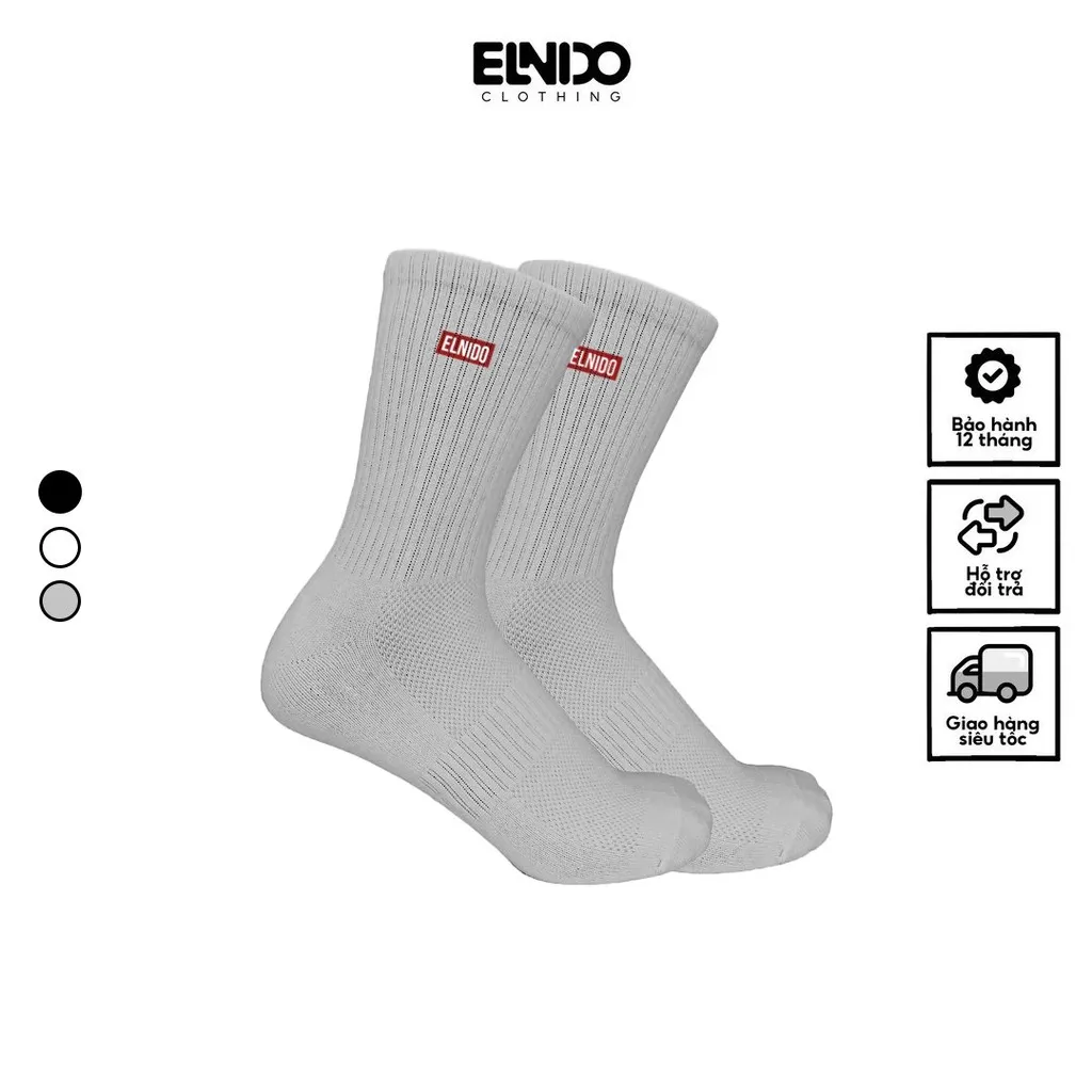 Ảnh Tất nam trơn cổ cao chất liệu cao cấp ELNIDO (màu ngẫu nhiên, không kèm hộp) 4