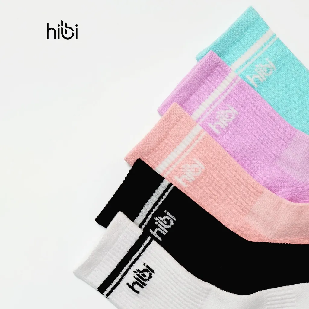 Ảnh Tất Thể thao Hibi Sports A010 Cotton cổ cao có đệm chống hôi chân và bo chun bàn chân 1
