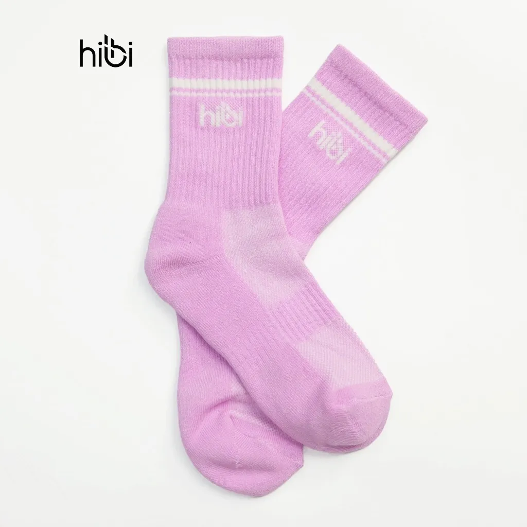 Ảnh Tất Thể thao Hibi Sports A010 Cotton cổ cao có đệm chống hôi chân và bo chun bàn chân 4
