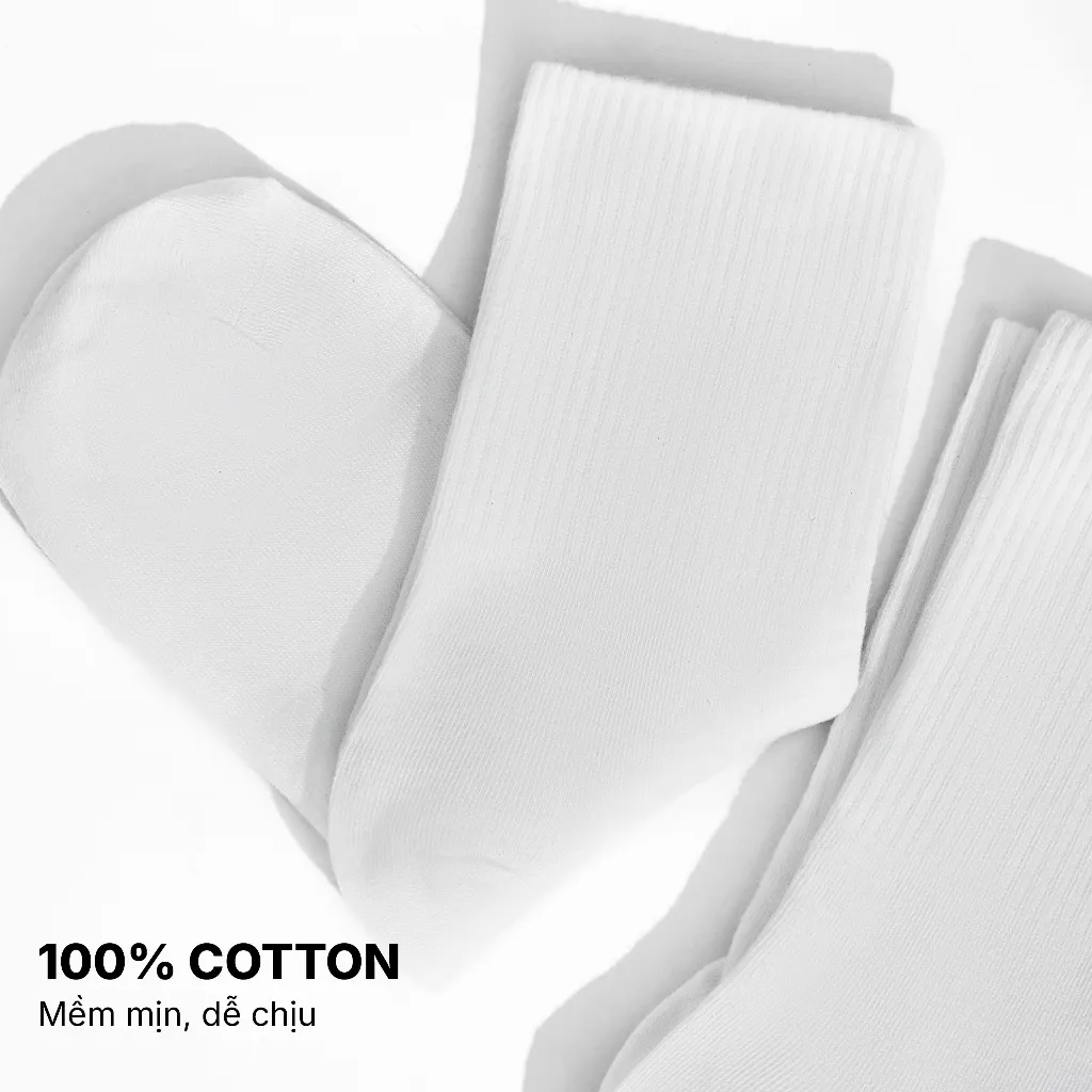 Ảnh Tất Trắng cao cổ Cotton mềm mại thương hiệu JBAGY 1