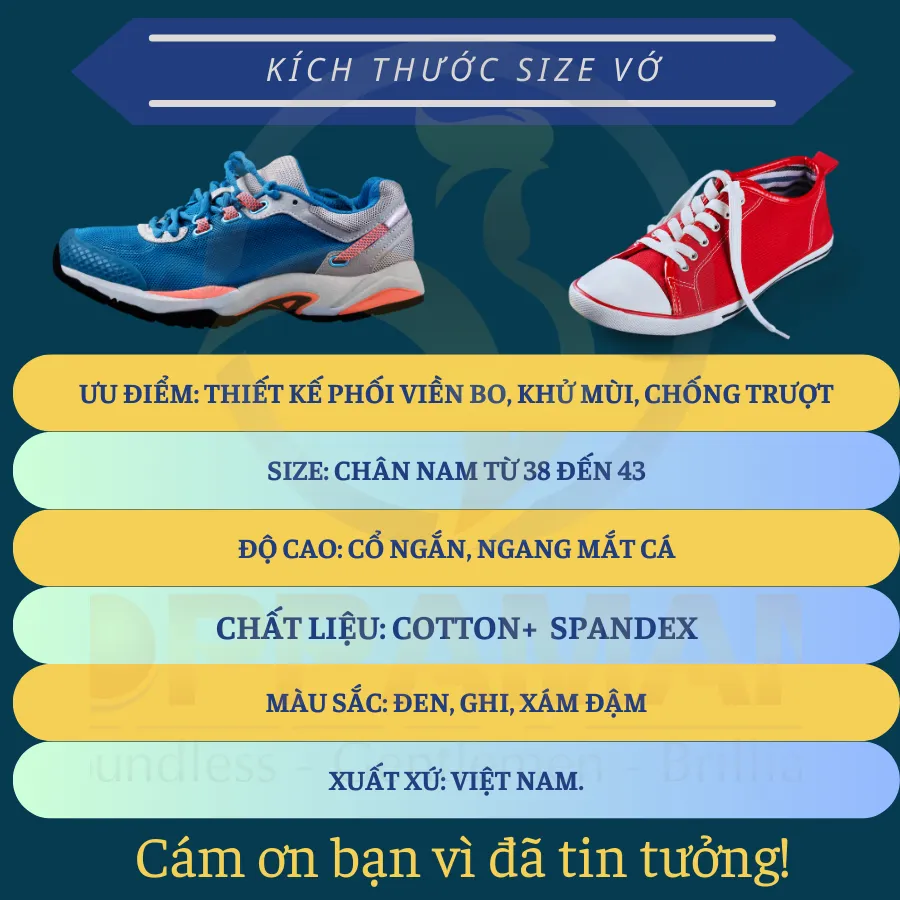 Ảnh Tất Vớ nam cổ ngắn màu đen xám đậm cao cấp trơn chất cotton kháng khuẩn, chống mùi hôi OVT6 OPPAMAN 4