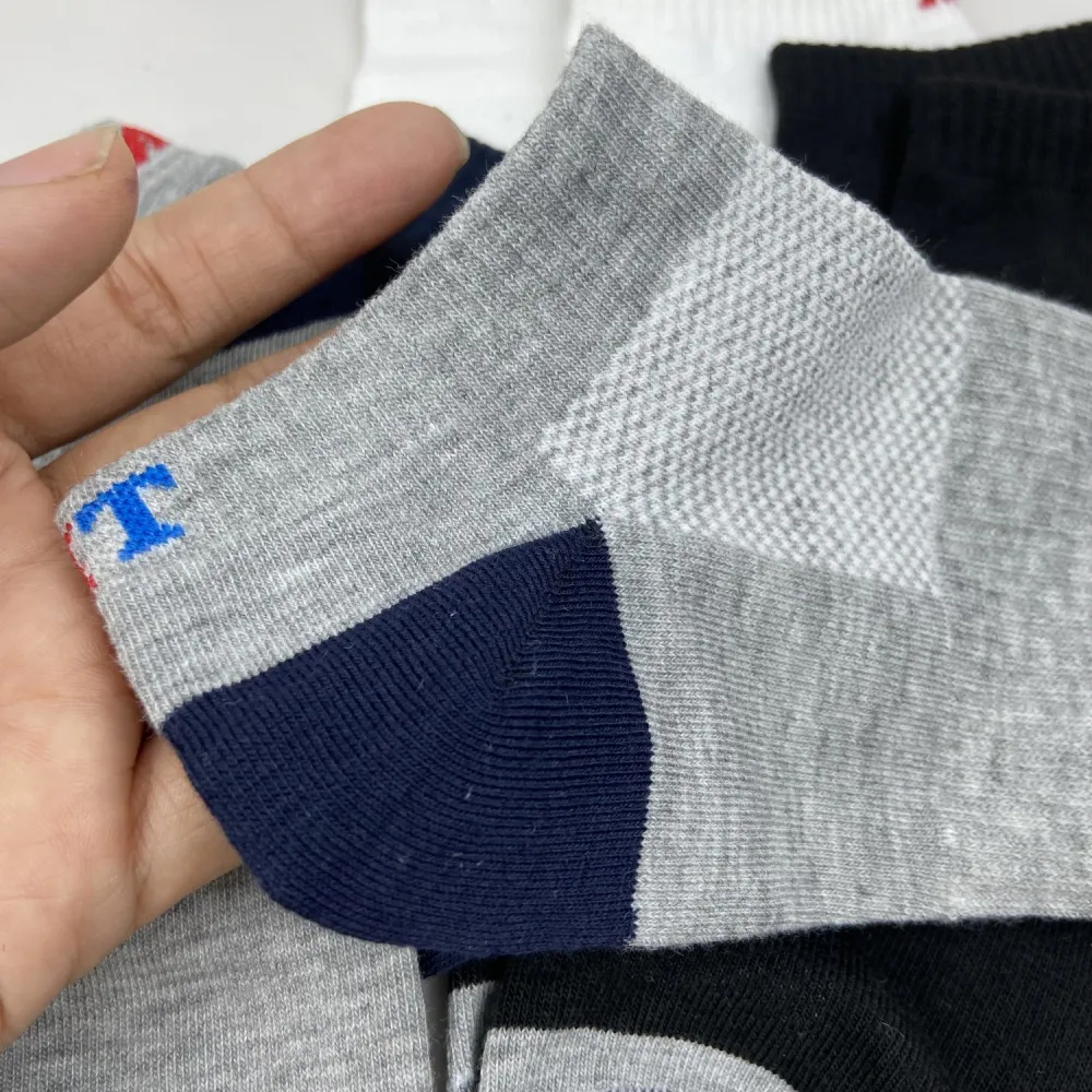 Ảnh Tất vớ nam cổ ngắn thấp trên mắt cá phối gót thoáng khí cotton cao cấp nhiều màu khử mùi xuất xịn hàng hiệu RANO 3