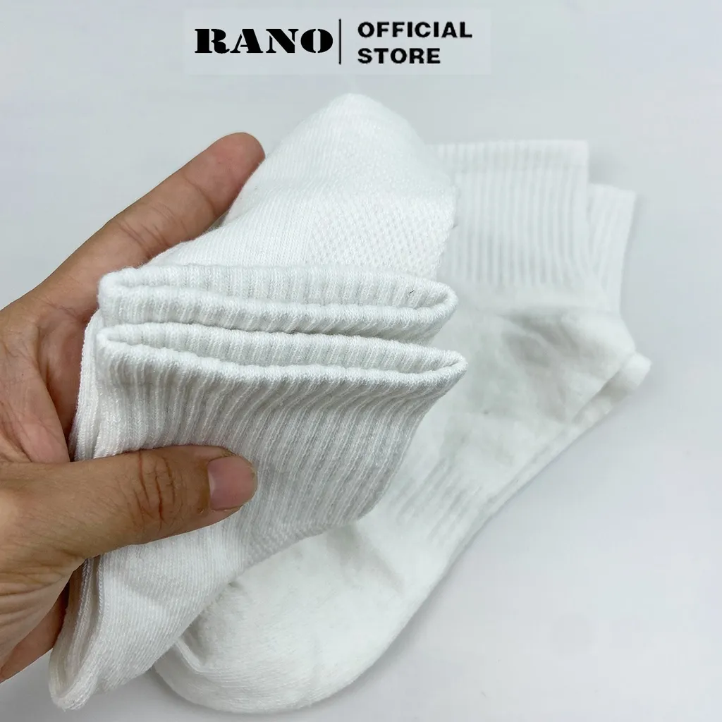 Ảnh Tất vớ nam nữ cổ thấp trung cao trơn màu đen trắng BAsic Hàng Hiệu RANO Phong Cách Unisex Hàn Quốc TRON_TRUNG 2