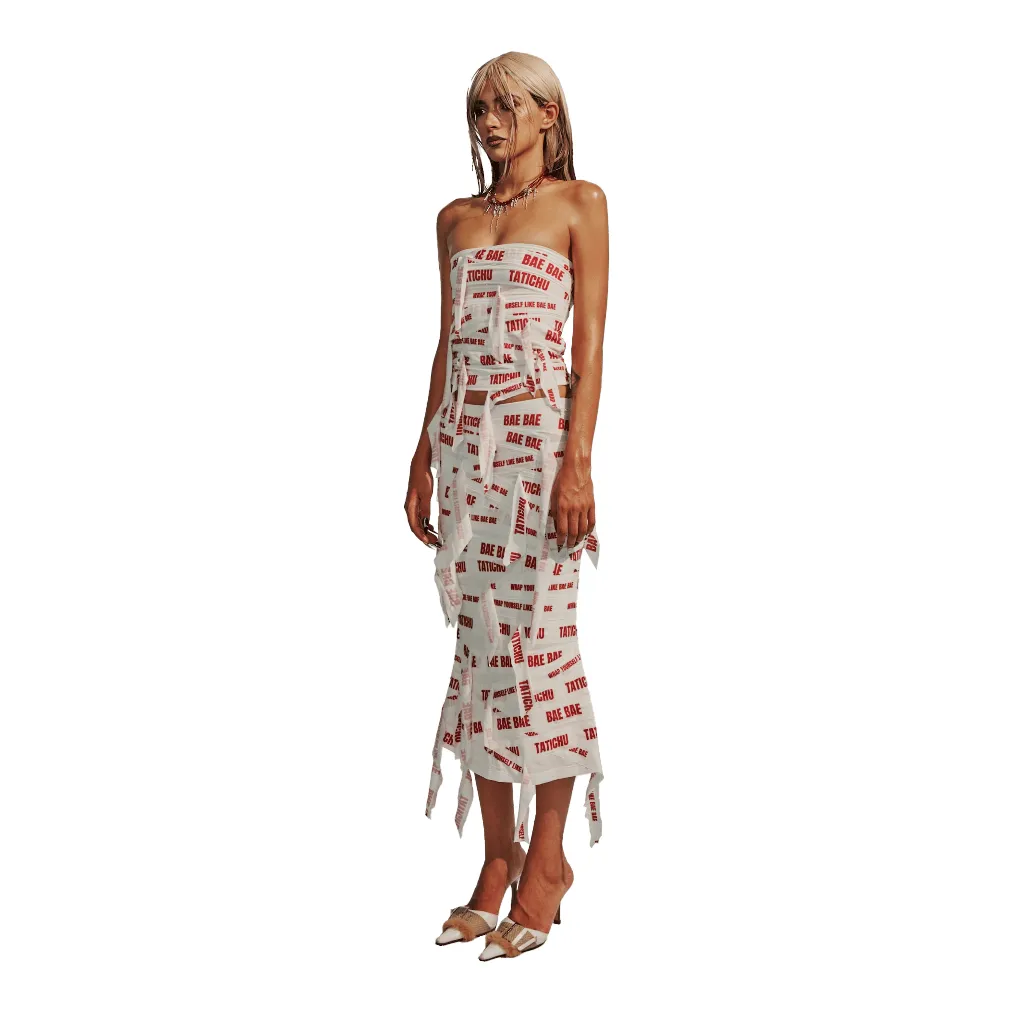 Ảnh TATICHU - BAE Printed Strapless Top - Áo Hở Vai In Họa Tiết BAE 2