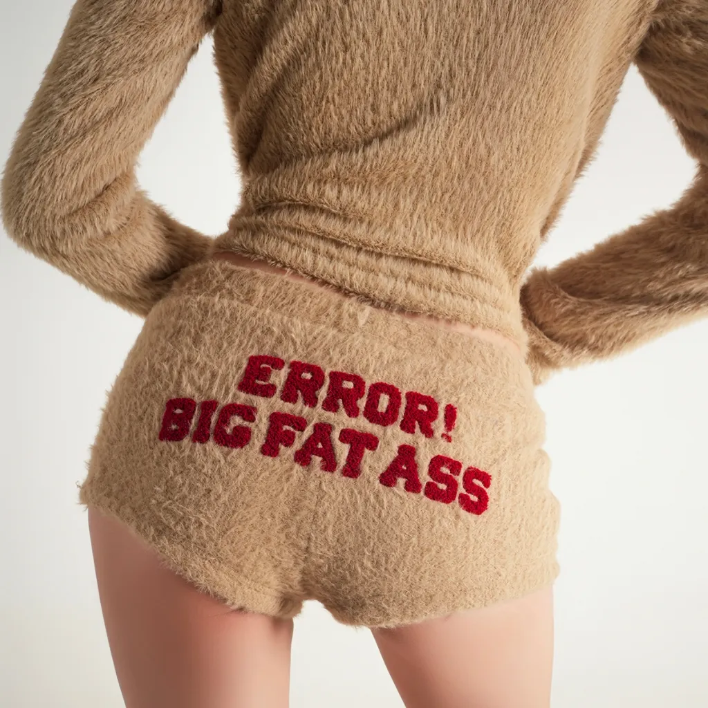 Ảnh TATICHU - Error Embroidered Mohair Mini Shorts - Quần Short Mini Mohair Thêu Chữ 1
