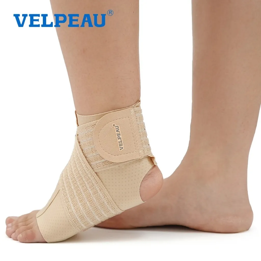 Ảnh Tay áo hỗ trợ mắt cá chân VELPEAU dành cho thể thao, chạy bộ, sưng và bong gân mắt cá chân hở gót chân Nẹp nén cho nam và nữ 1