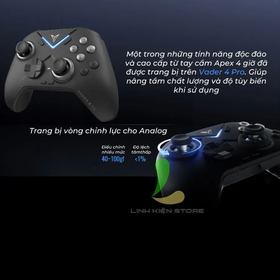 Ảnh Tay Cầm Chơi Game HOSAN Vader 4 Pro Có Joystick Điều Chỉnh Lực, Polling Rate 1000Hz 3
