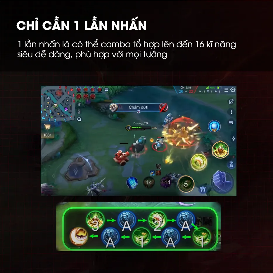 Ảnh Tay cầm chơi game điện thoại MEMO MB02 joystick giúp ghìm tâm auto tap macro combo liên quân freefire tốc chiến pubg 4