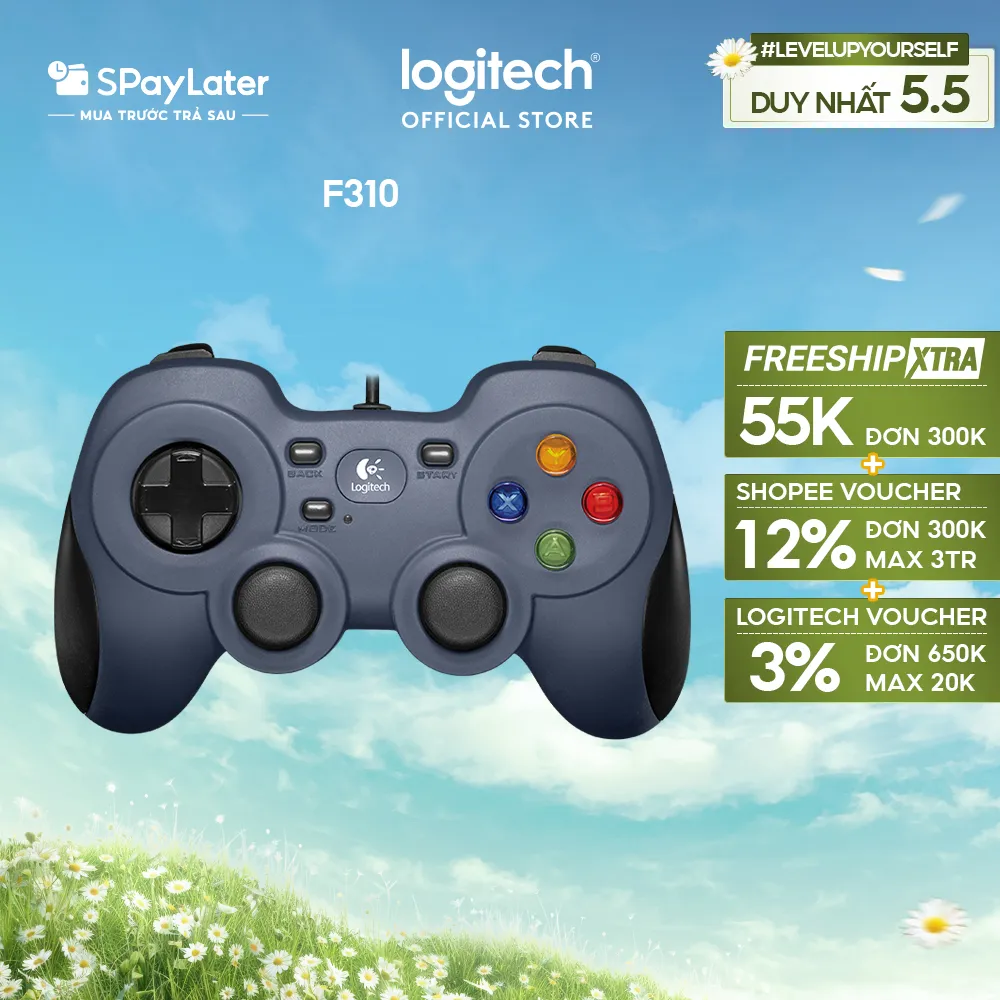 Ảnh Tay cầm gaming console có dây Logitech F310 - 4 phím di chuyển D-Pad, TV Android 1