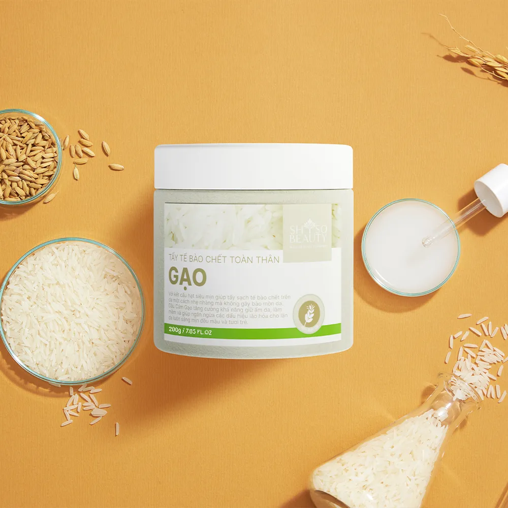 Ảnh Tẩy tế bào chết body - Cám Gạo làm sáng da, dưỡng ẩm, ngăn ngừa lão hóa SHSO Beauty 200g - NPC PHAR 1