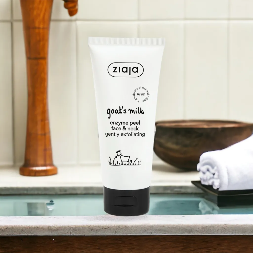 Ảnh Tẩy tế bào chết sữa dê cho da mặt và cổ Ziaja Goat's Milk Enzyme Peeling phù hợp cho da nhạy cảm 75ml 3
